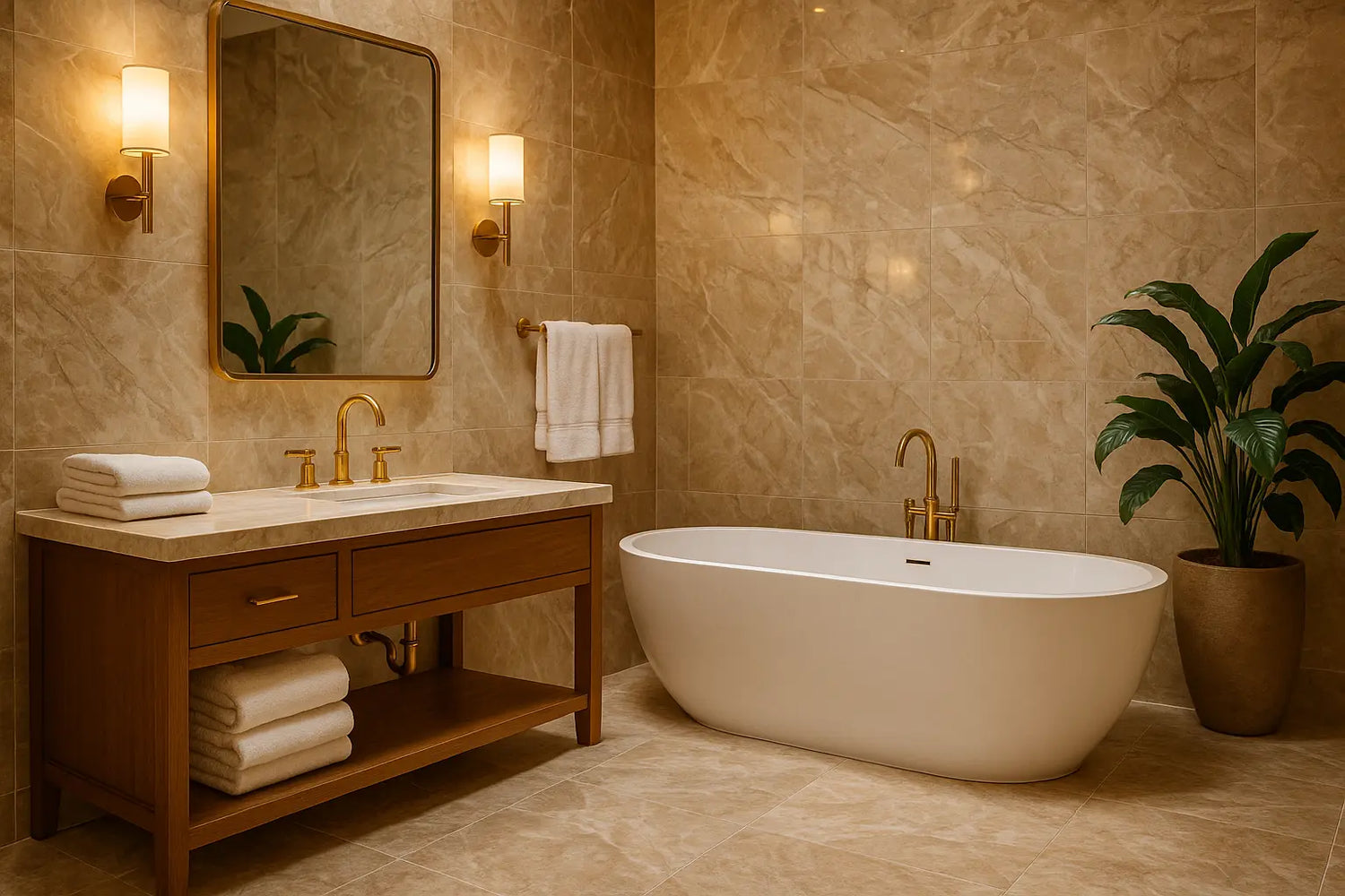 Can natural stone tiles truly transform your bathroom.