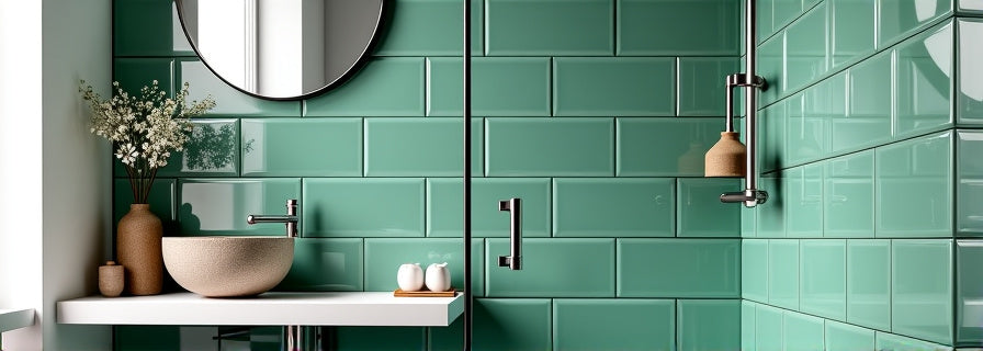 Green Tiles for Shower