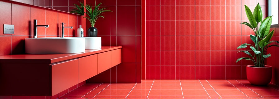 Red Tiles for Bathroom