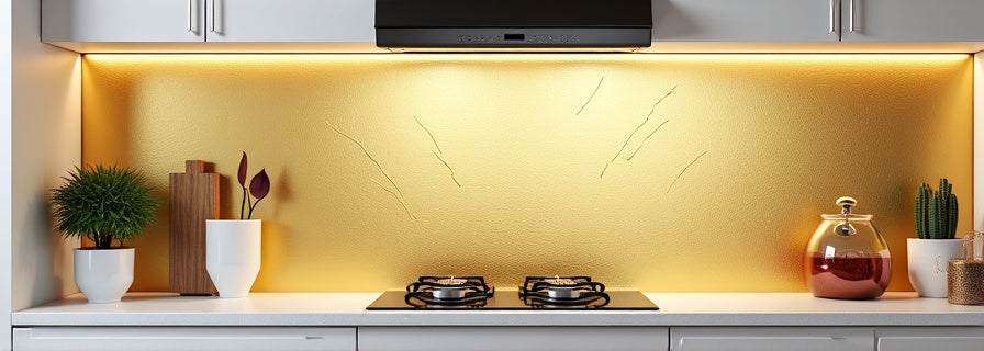 Gold Tiles for Kitchen
