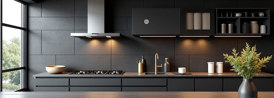 Black Tiles for Kitchen