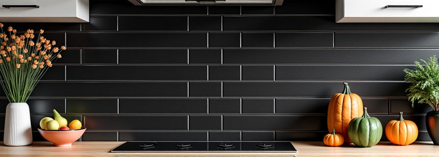 Black Tiles for Backsplash