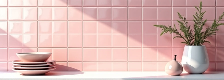 Pink Tiles for Kitchen