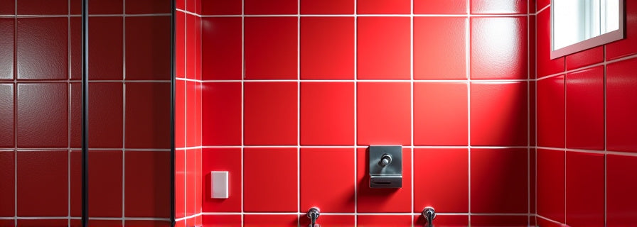 Red Tiles for Shower