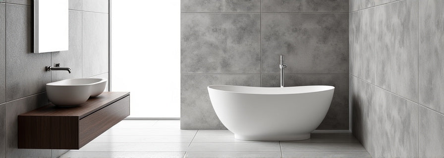 Silver Tiles for Bathroom