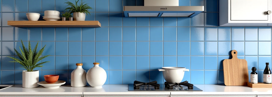 Blue Tiles for Kitchen