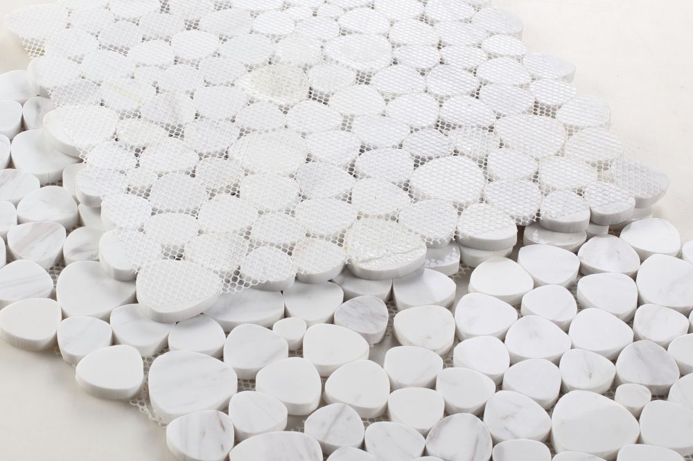 Aphrodite White Pebble Mosaic Tile