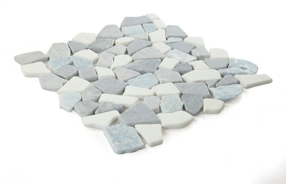 River Stone Blue Ocean Pebble Mosaic Tile