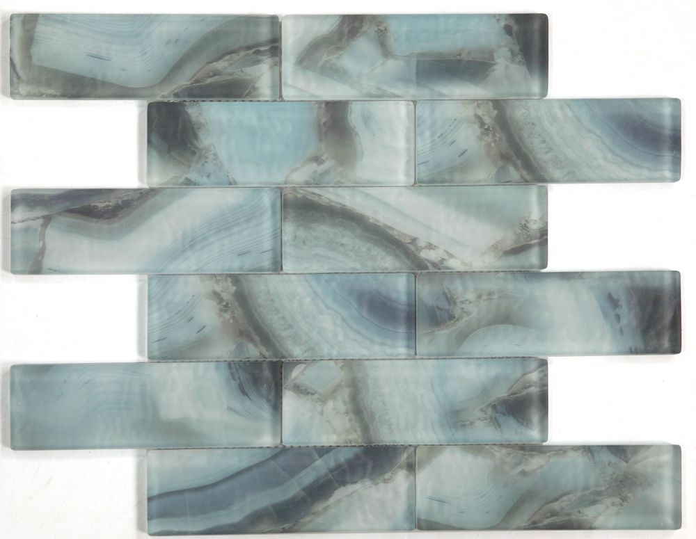 Art Onyx Ocean Brick Mosaic Tile