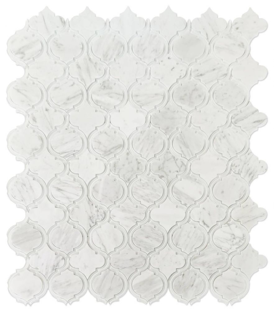 Alice White Arabesque Mosaic Tile