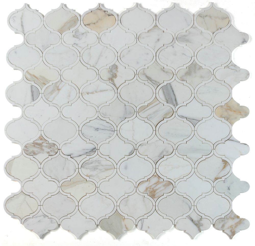 Alice Precious Calacatta Arabesque Mosaic Tile