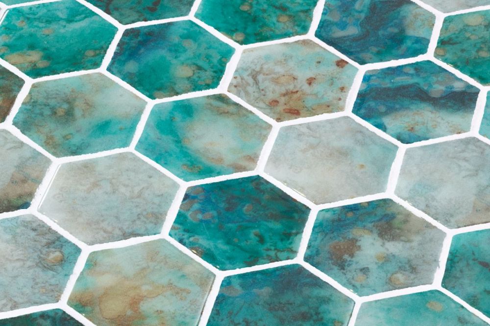Vanguard Hex XL Green (Onyx Green) Mosaic Tile