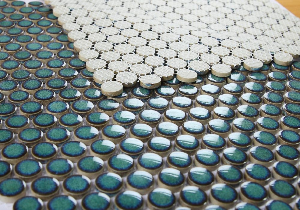 Penny Round Turquoise Mosaic Tile
