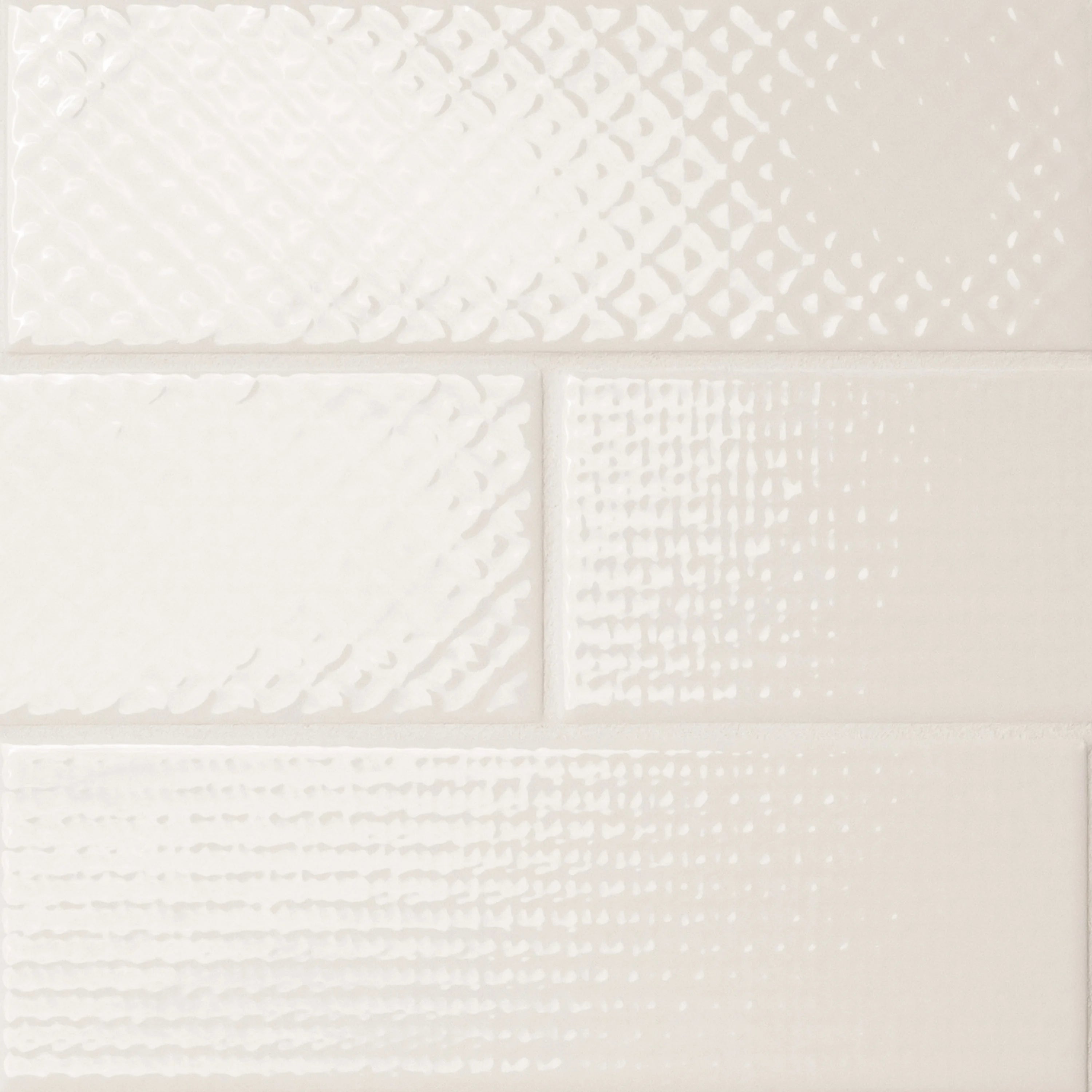 Urbano Crema 3D Mix 4x12 – Glossy Ceramic Tiles for Walls