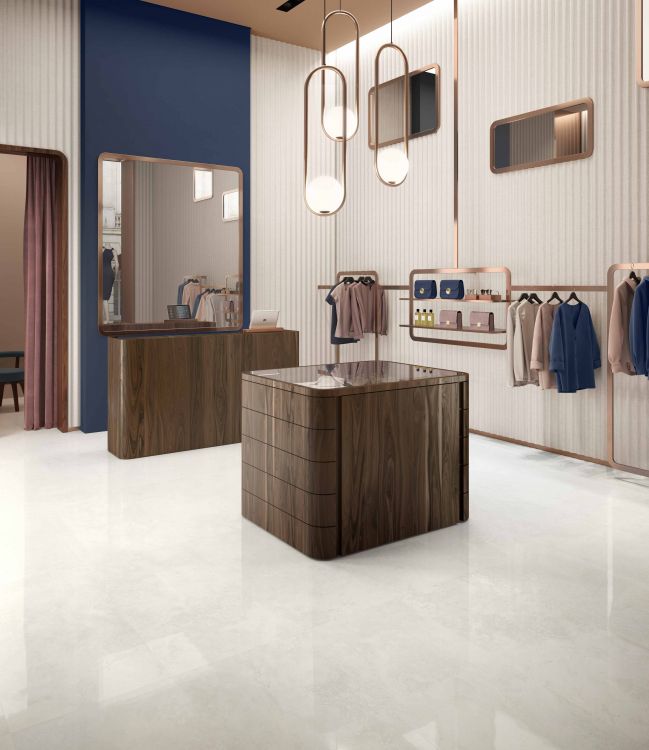 Appia Cross Cut White Tile Polished 24 x 48