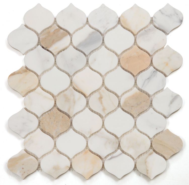 Water Drop Calacatta Gold Mosaic Tile
