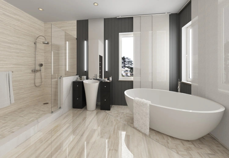 AR 10 - Bianco 8 x 48 Porcelain Tile