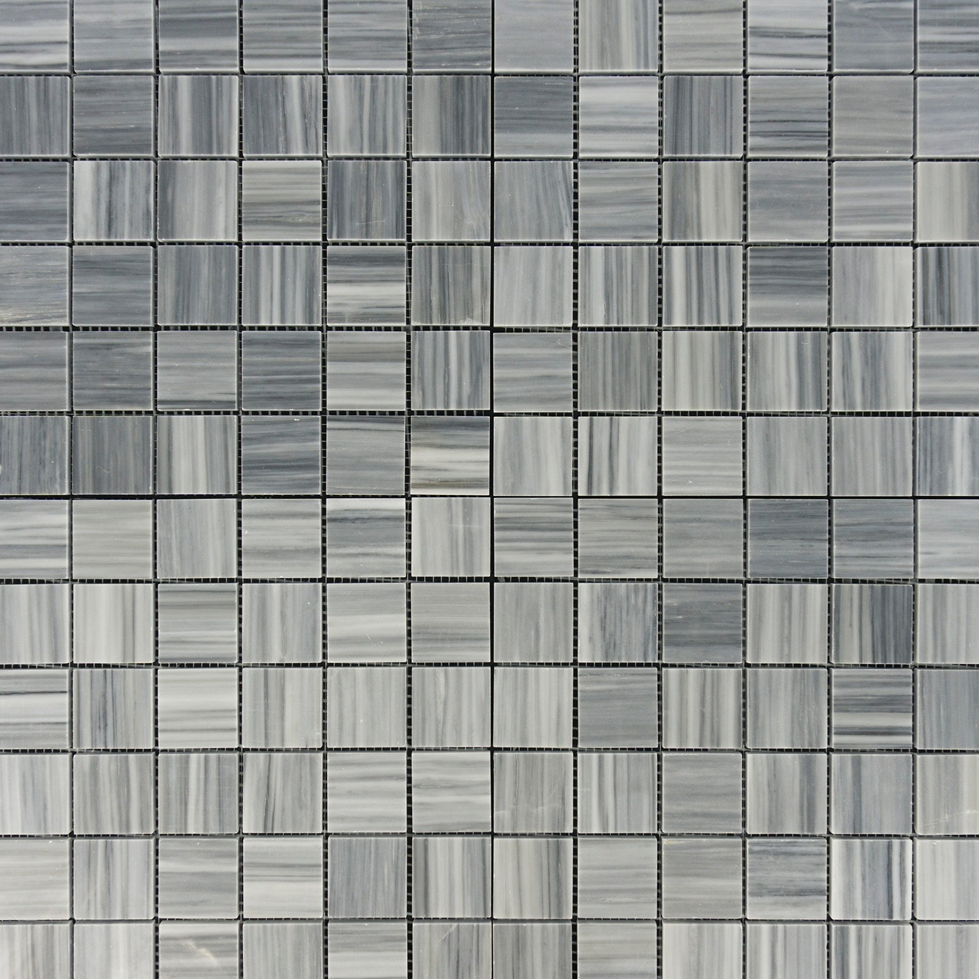Bardiglio Imperiale Marble Vein-Cut Square 2"x2" Polished Mosaic