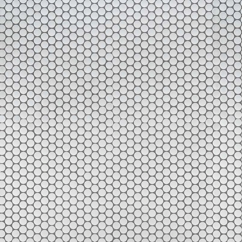 Penny Round Bianco 6mm Matte