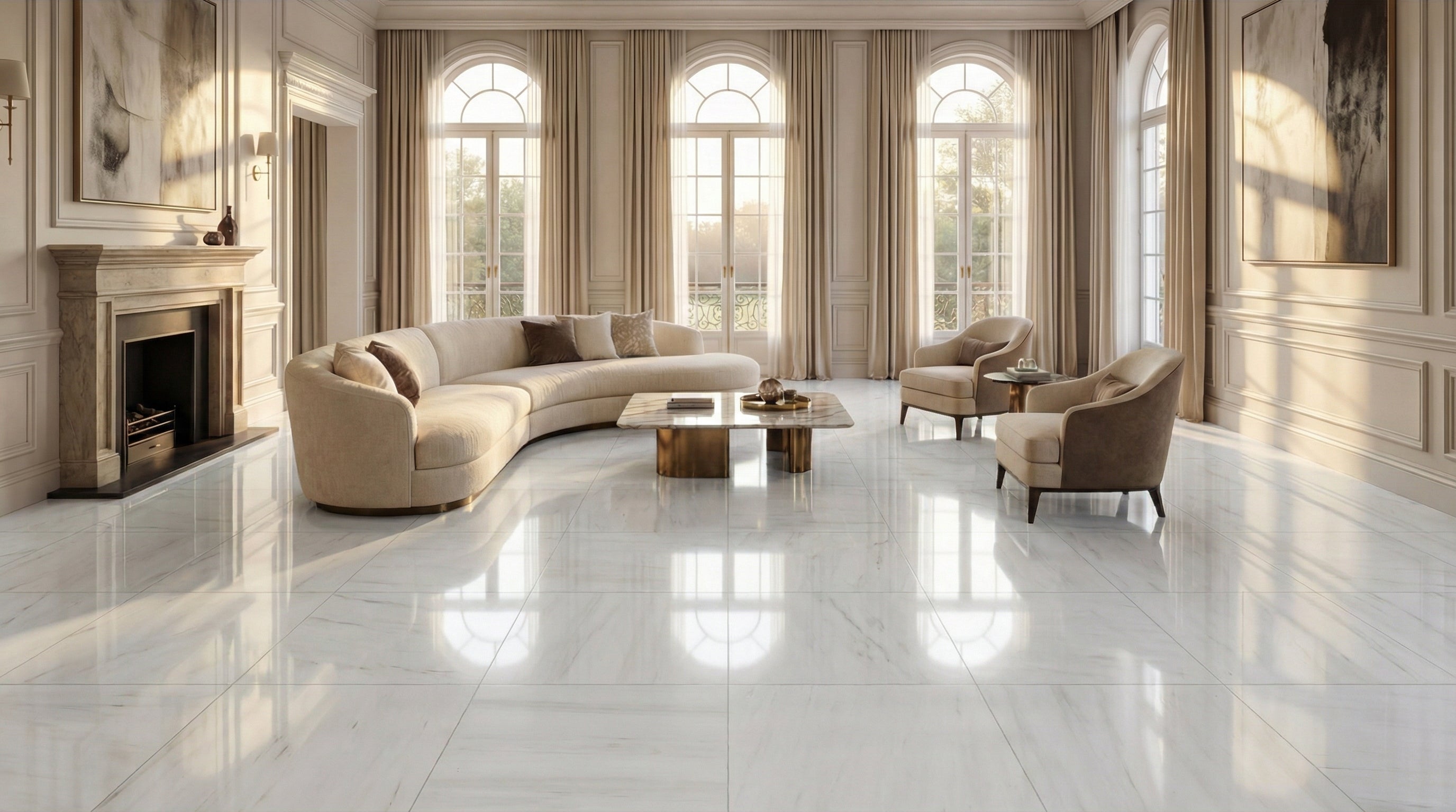 Bianco Dolomite Marble 18"x18" Tile