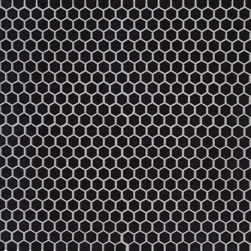 Retro Nero 1" Hexagon 6mm Glossy