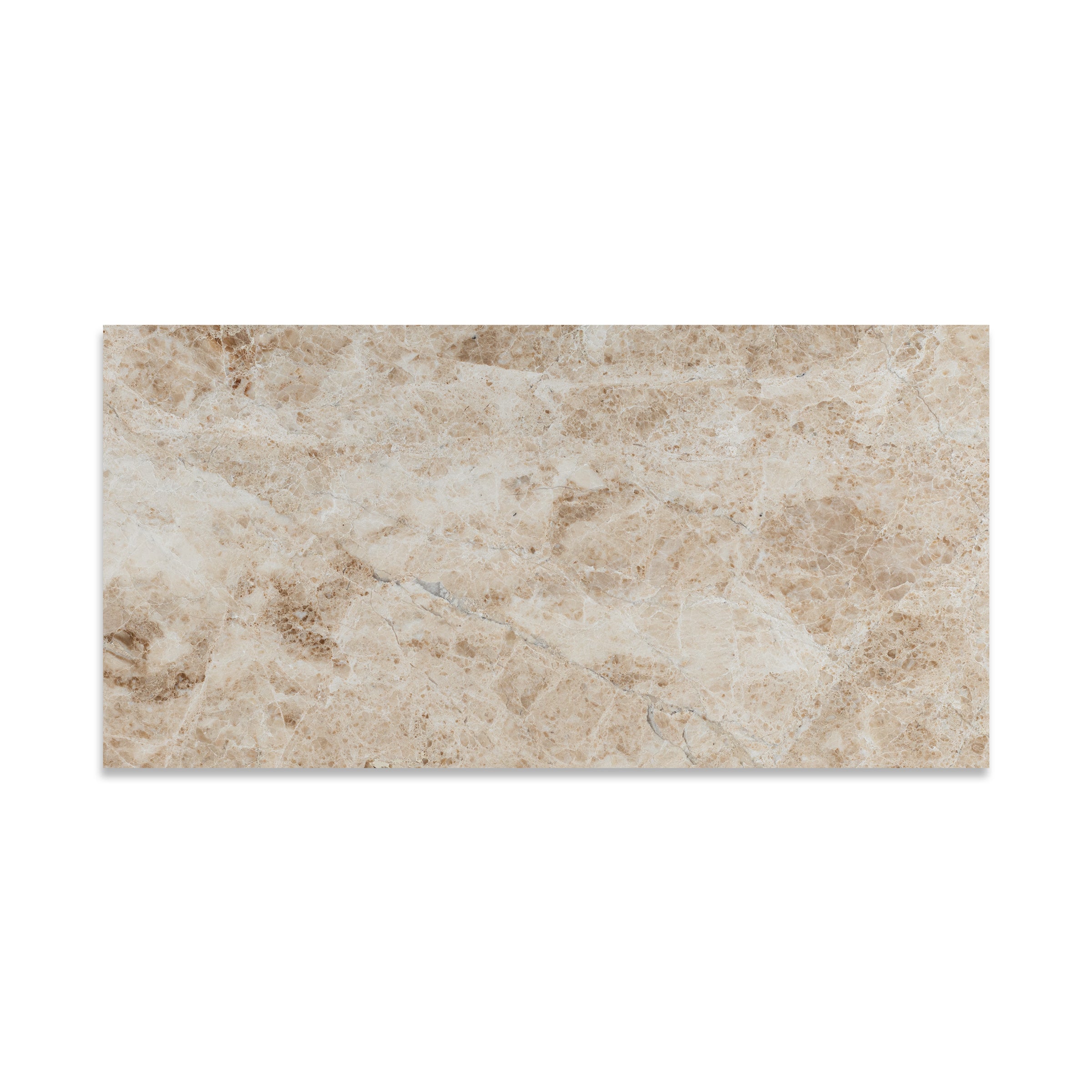 Crema Cappuccino Polished Marble Tile 12x24