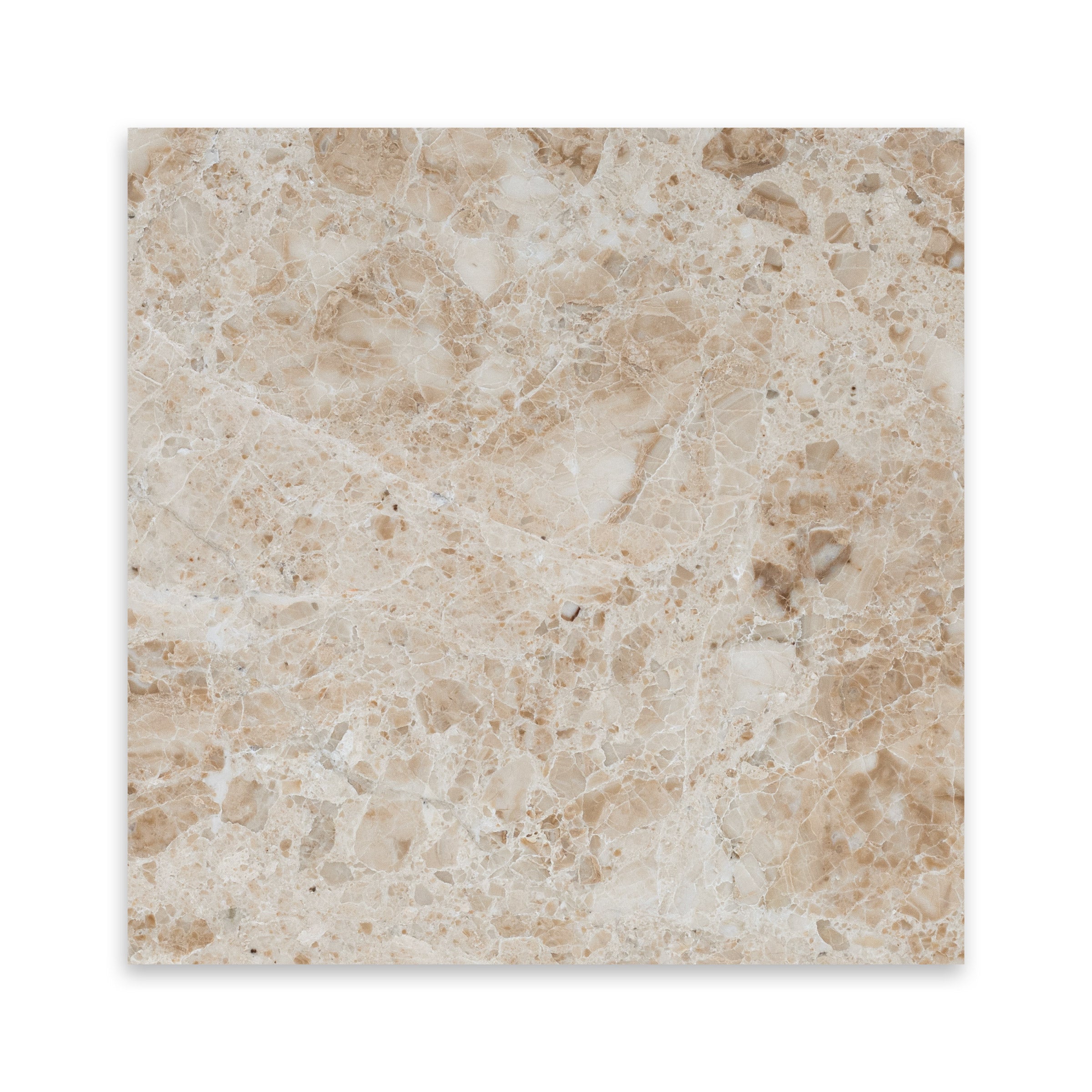 Crema Cappuccino Polished Marble Tile 18x18