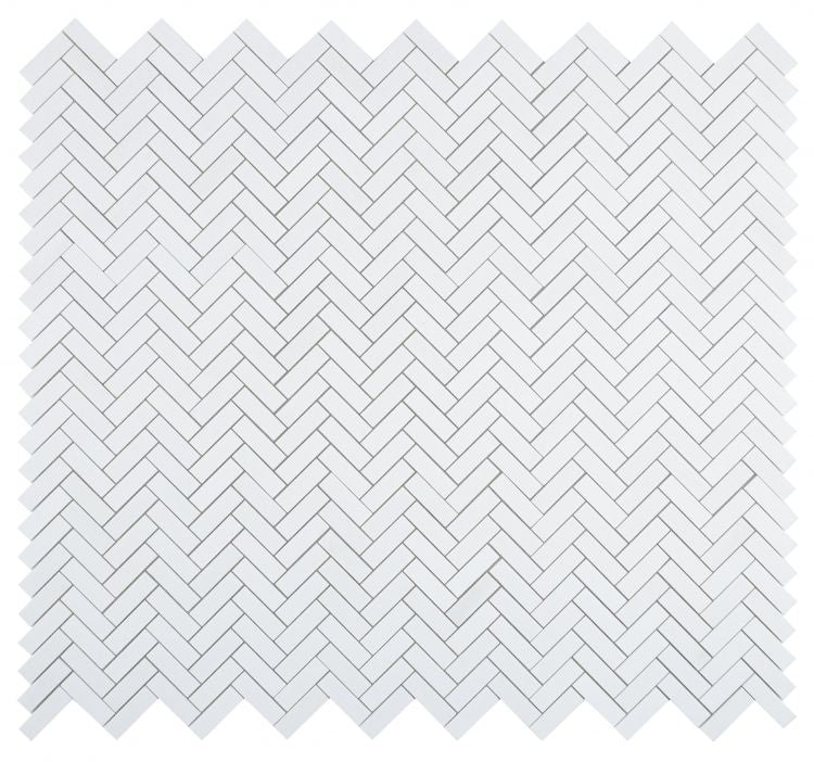 Chevron Long Thassos 11 x 12.50