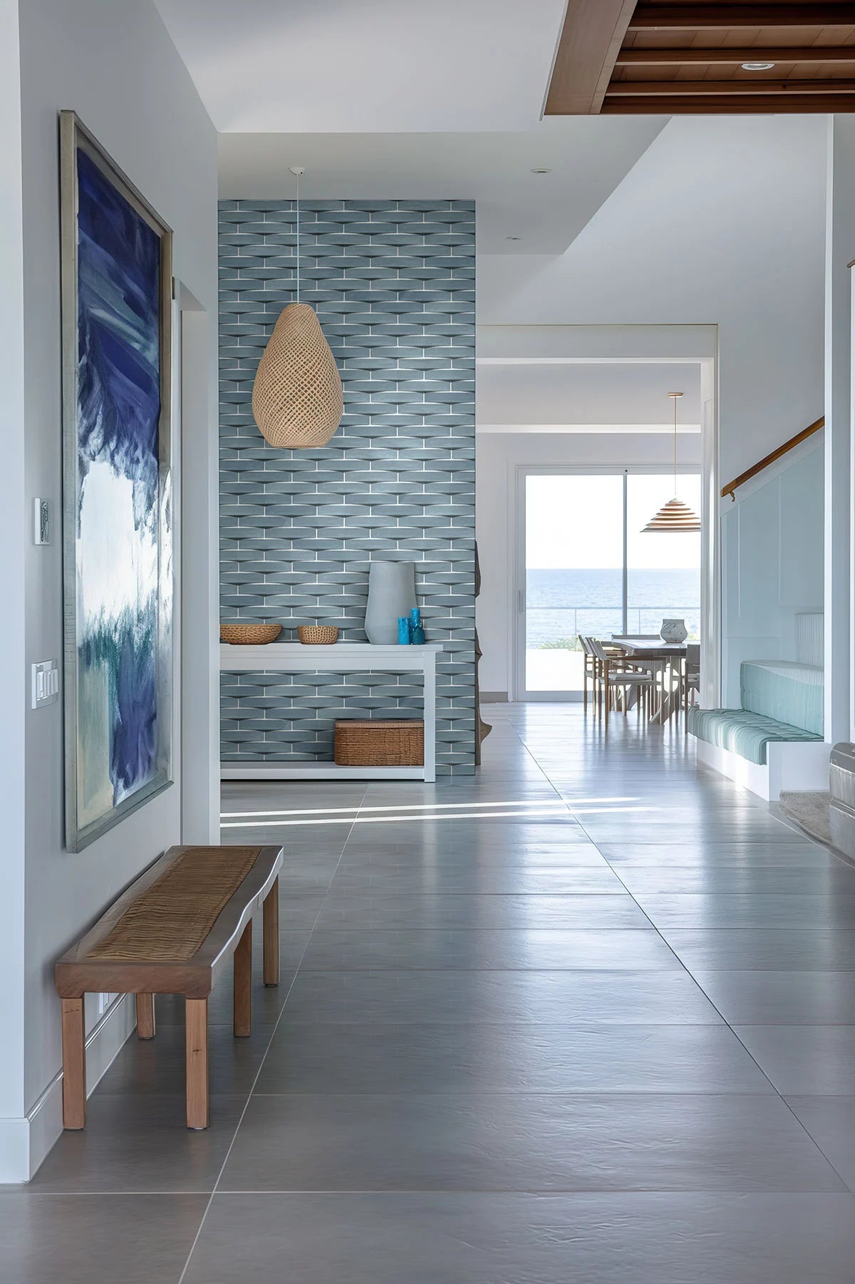 Convex Acqua Glossy Glazed Ceramic Tile