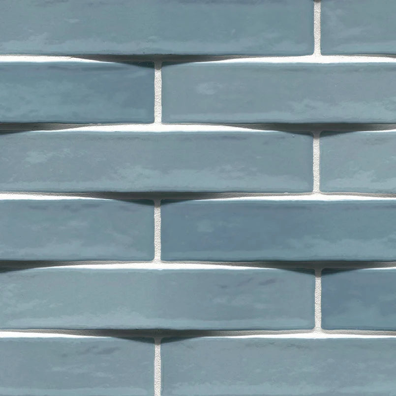 Convex Acqua Glossy Glazed Ceramic Tile