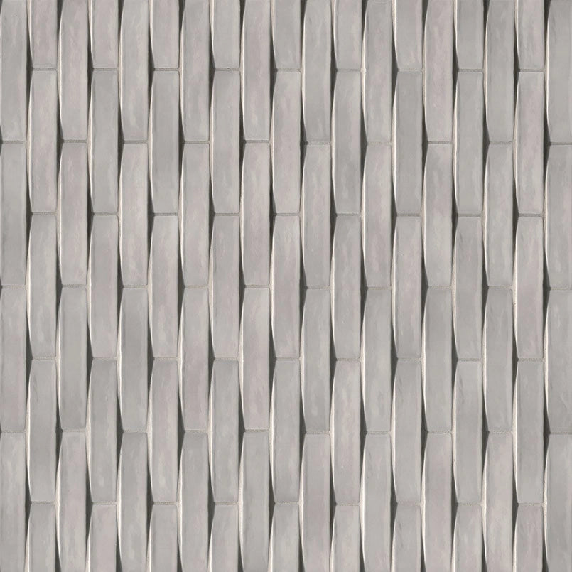 Convex Ash Glossy Glazed Ceramic Tile