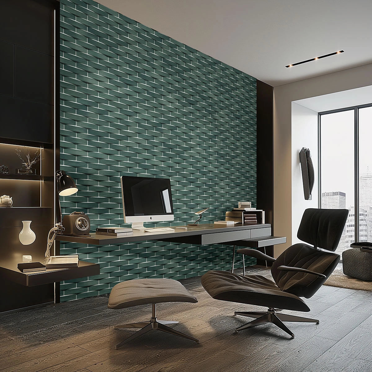 Convex Olive Glossy Glazed Ceramic Tile