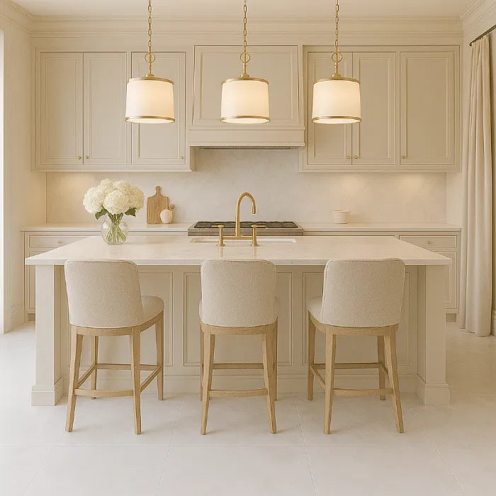 Archisalt Flower Of Salt Lux 24 x 48 porcelain tiles in kitchen.