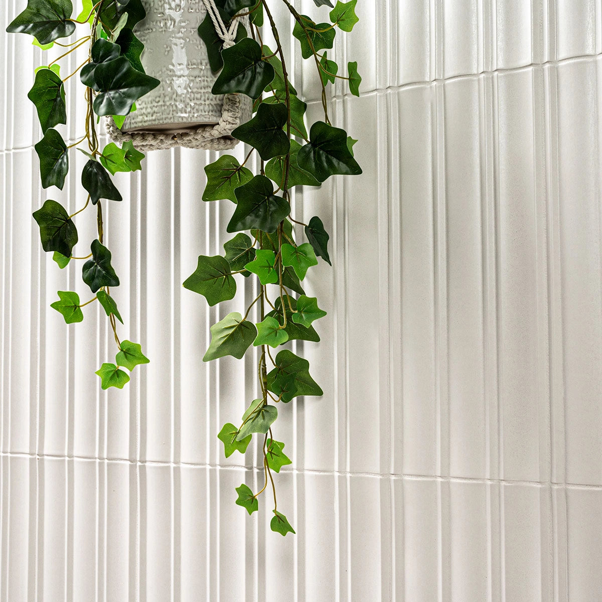 Folk Pearl Fluted Satin Porcelain Tile