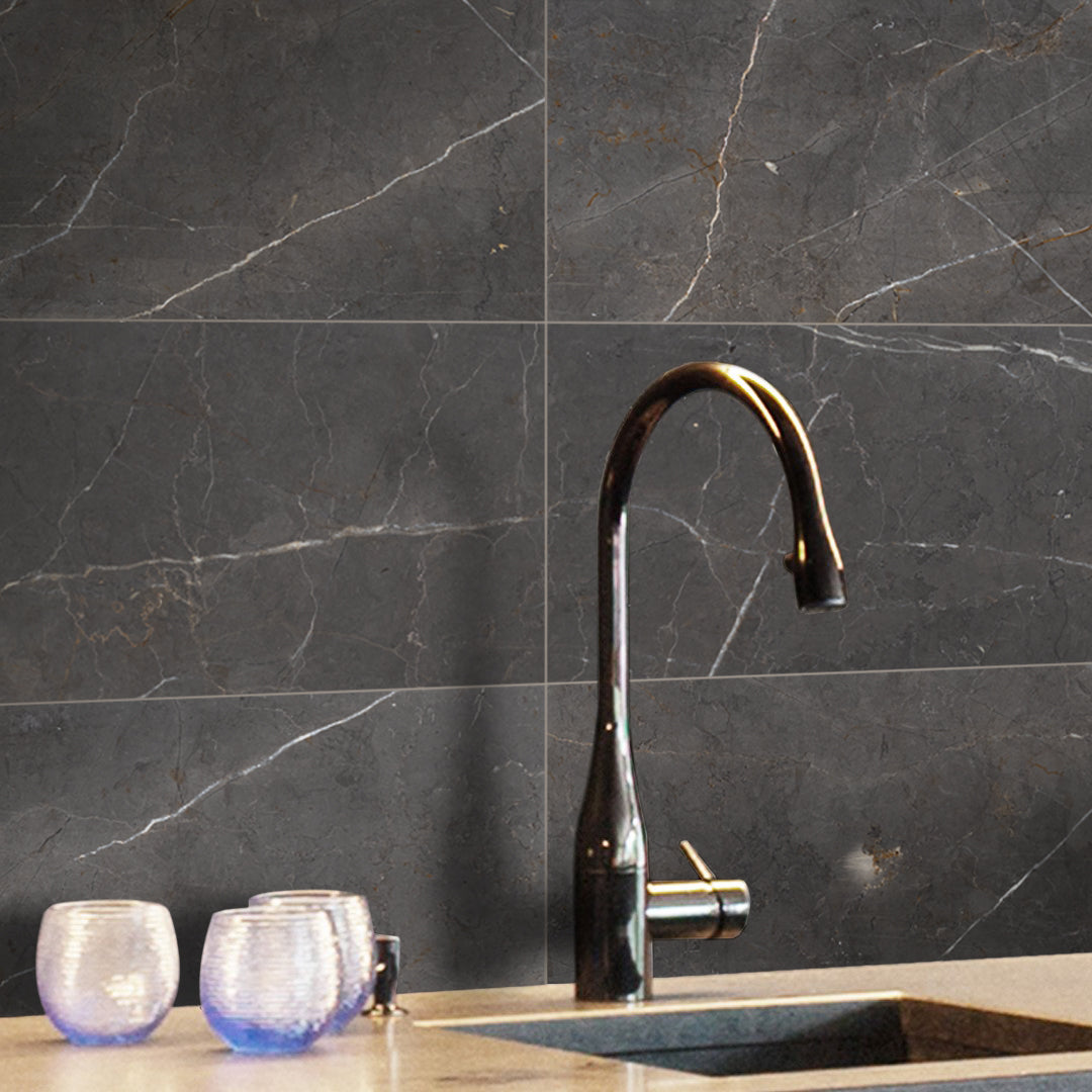 Graphite Honed Marble Tile 12x24