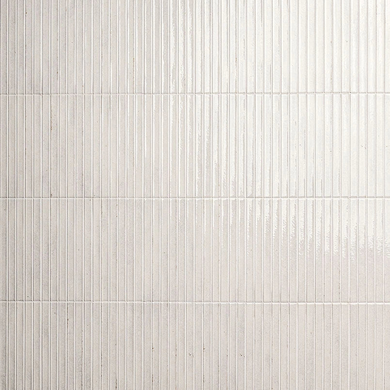 Gems Bianco 5x10 Fluted Glossy Porcelain Tile