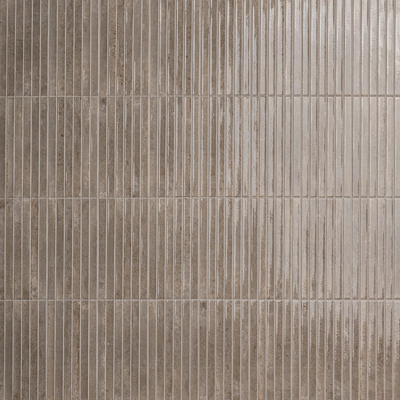 Gems Grigio 5x10 Fluted Glossy Porcelain Tile