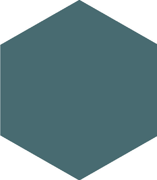 Block Hexagon Verde Matte 5x6 Ceramic Tile
