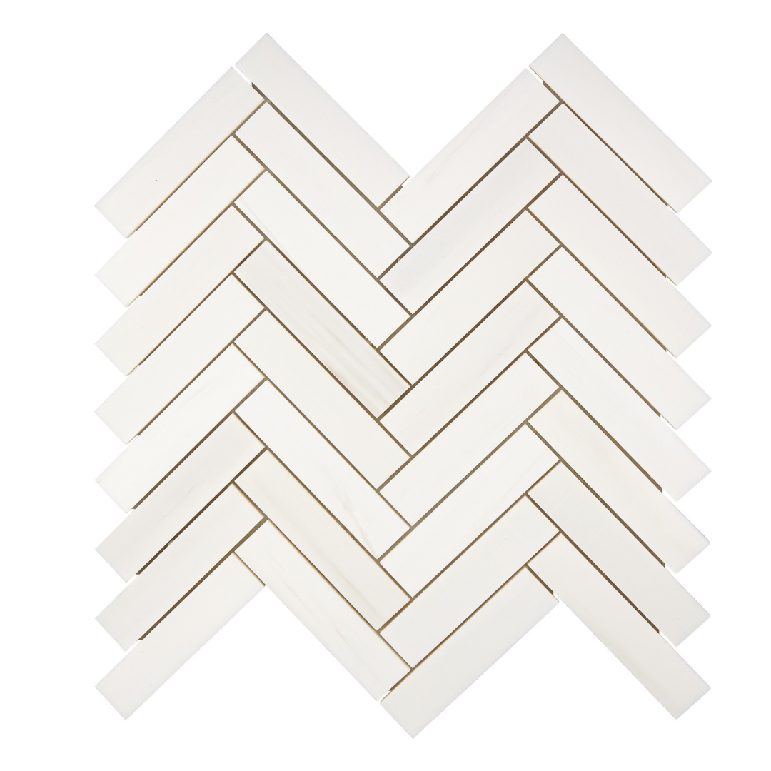 Bianco Dolomite Marble 1 x 4 and 2 x 4 Mosaic Tile