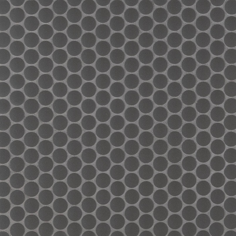 Penny Round Nero Backsplash Tile