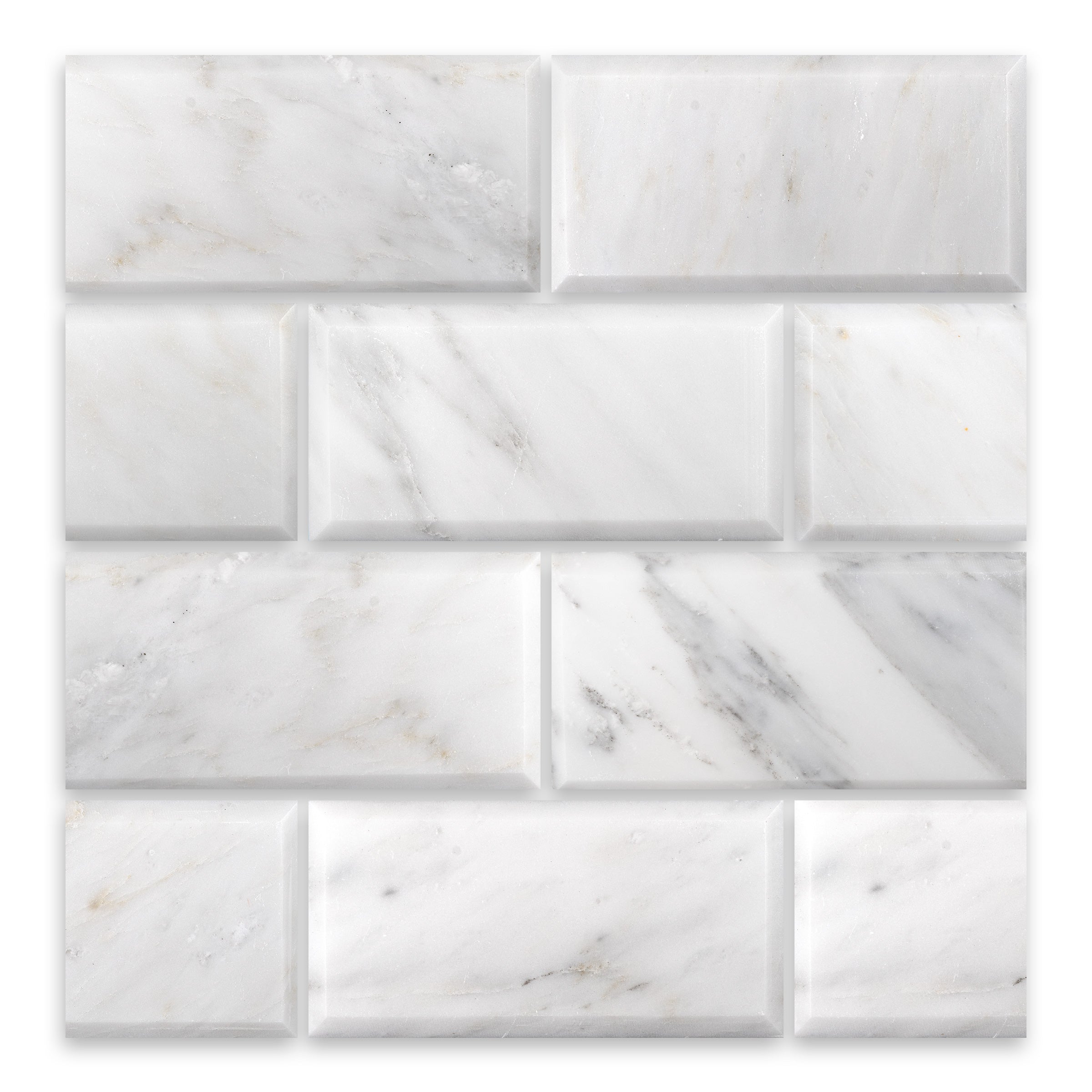 Oriental White 3x6 Beveled