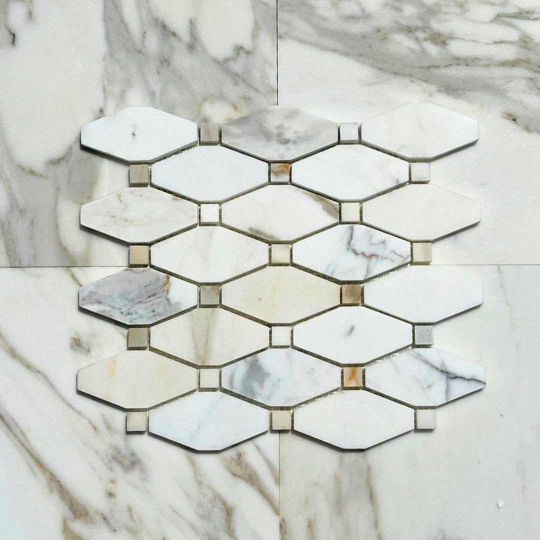 Calacatta Gold Marble Octave with Calacatta Mosaic