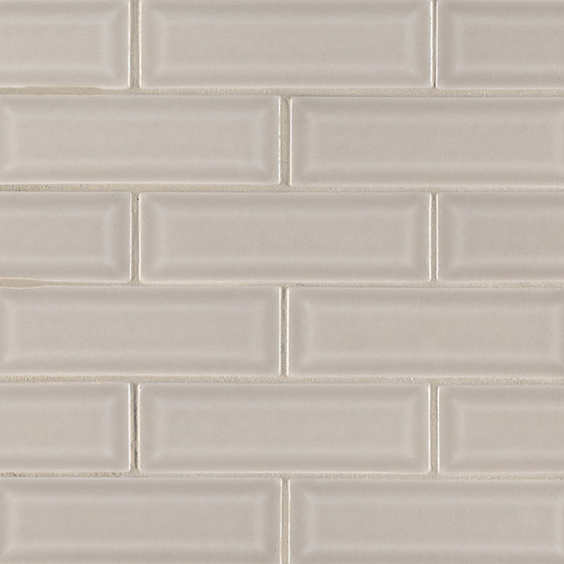 Portico Pearl 2x6 Ceramic Tile – Glossy Beveled Finish for Backsplashes, Shower Walls & Accent Niches
