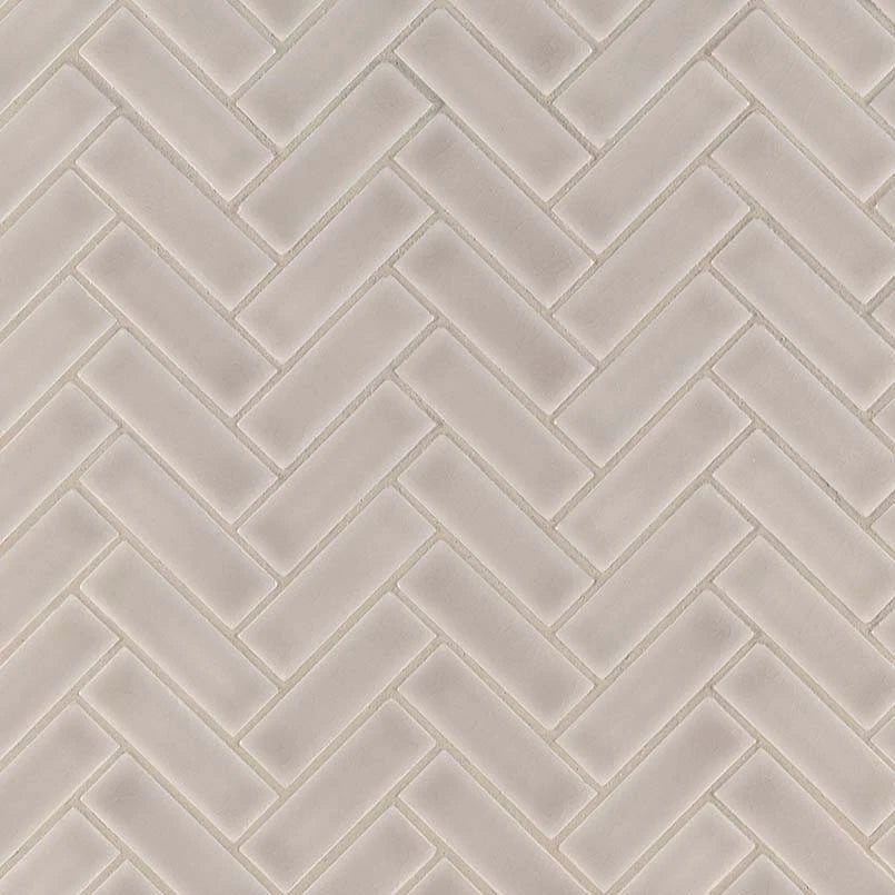 Portico Pearl Herringbone Ceramic Tiles for Backsplashes
