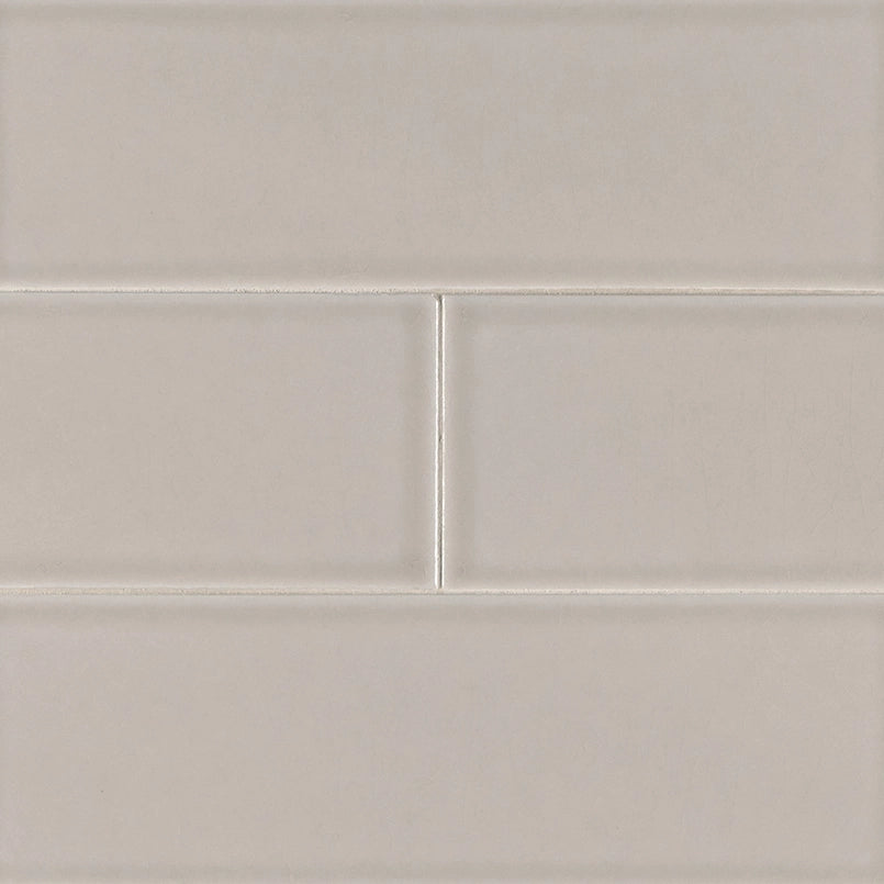 Portico Pearl 4x12 Ceramic Tile – Glossy Beveled Finish for Backsplashes, Shower Walls & Fireplace Surrounds