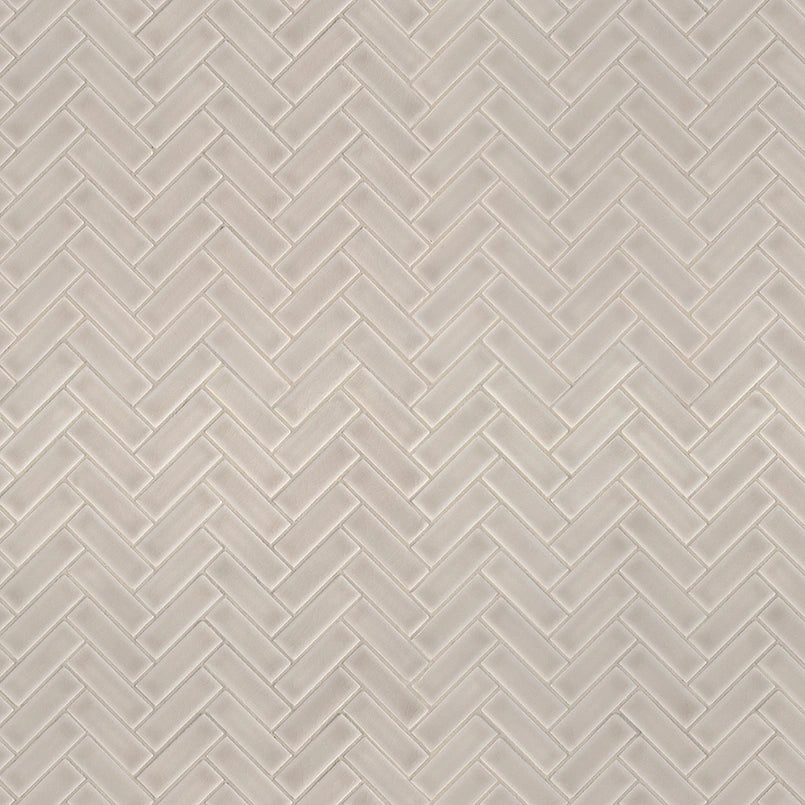 Portico Pearl Herringbone Ceramic Tiles for Backsplashes