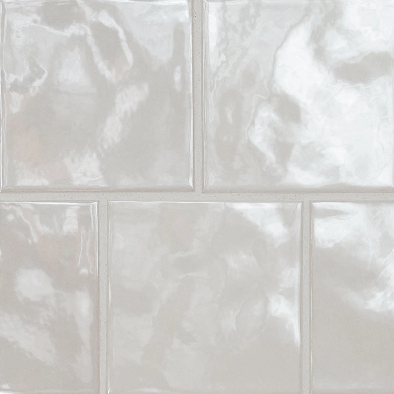 Renzo Dove 5x5 Glossy Ceramic Tile for Elegant Bathroom Wall