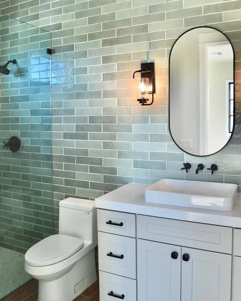 Renzo Jade 3x12 Ceramic Tile for Modern Bathroom Backsplashes