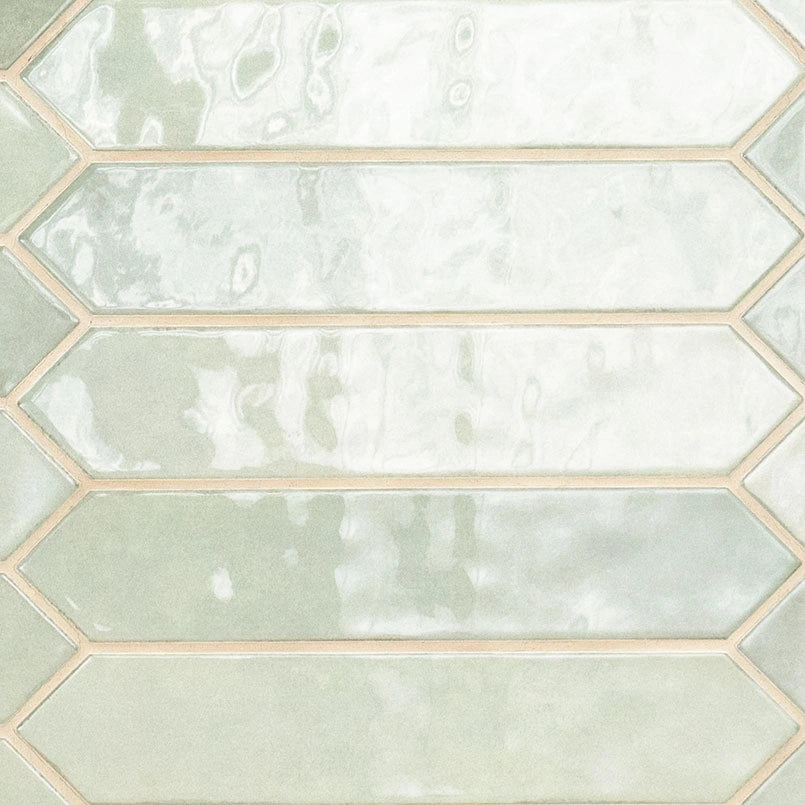 Renzo Jade Picket 2.5x13 Ceramic Tile – Glossy Finish for Backsplashes, Shower Walls & Feature Accents