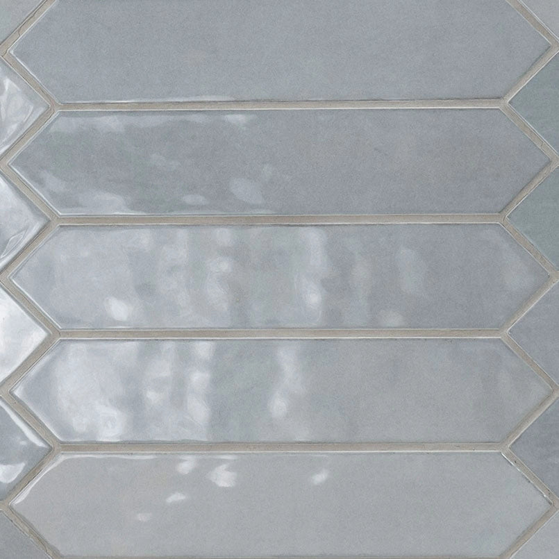 Renzo Sky Picket 2.5x13 Ceramic Tile – Glossy Finish for Backsplashes, Shower Walls & Accent Panels